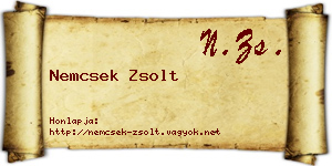 Nemcsek Zsolt névjegykártya